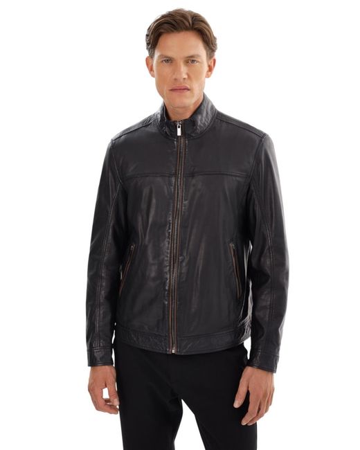 Regency Leathers Gray Adrian Leather Jacket for men