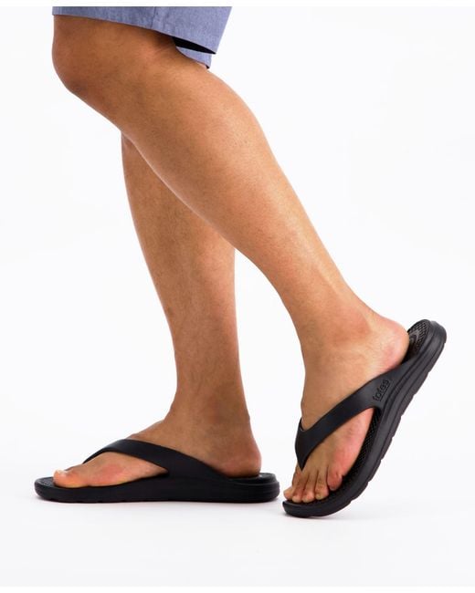 Totes Black Ara Thong Sandals for men