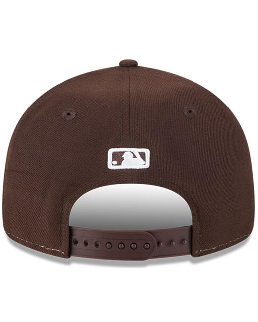 KTZ Multicolor Brown/gold San Diego Padres Baseball Hall Of Fame Retro Crown 9fifty Adjustable Hat for men