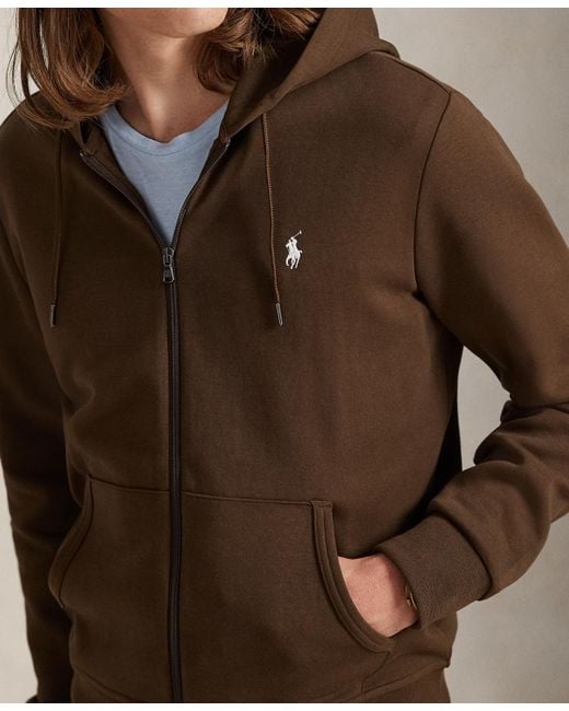 Polo Ralph Lauren Brown Double-knit Full-zip Hoodie for men