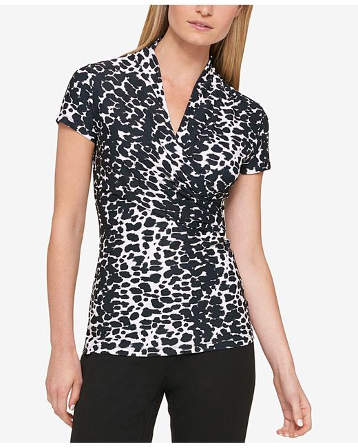 petite animal print tops