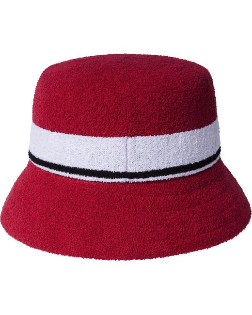 Kangol Red Bermuda Stripe Bucket Bucket Hat for men