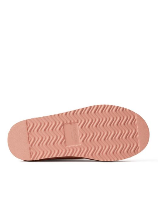 Dearfoams Pink Fireside By Kingston Genuine Shearling Platform Bootie