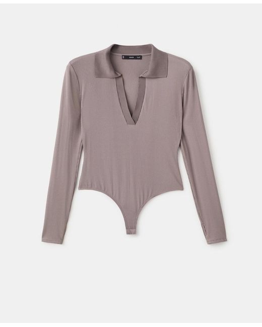 Mango Multicolor V-neck Bodysuit