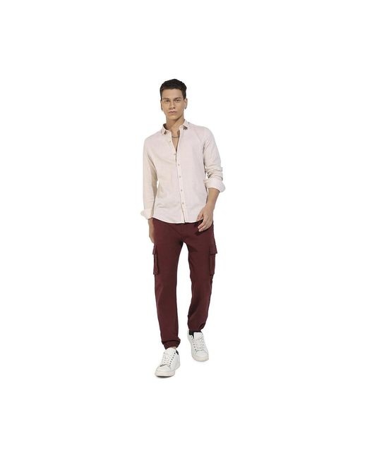 Campus Sutra White Basic Oxford Shirt