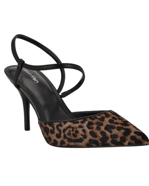Calvin Klein Metallic Cordera Strappy Stiletto Pumps