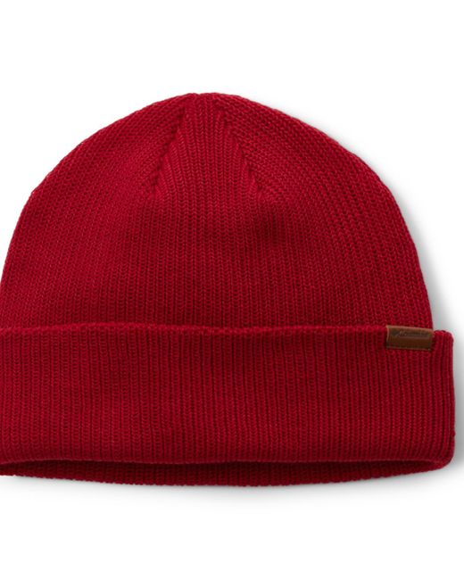 Columbia Red Portside Fisherman Beanie Hat for men