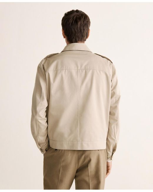 Mango Natural Cotton-silk Buttons Jacket for men