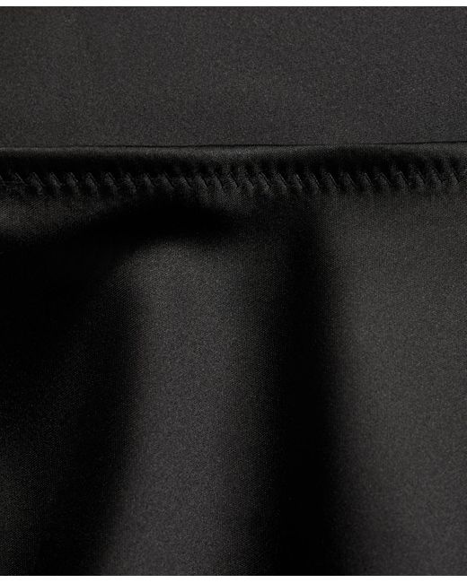 Mango Black Satin Long Skirt
