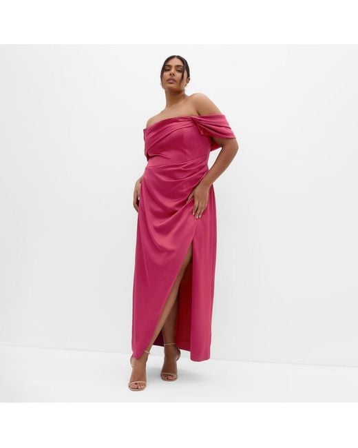 long sleeve off shoulder red dress Burgundy Tulle Sparkly Off Shoulder Long Sleeves A-line Long Evening P –  GordressYou main image 1