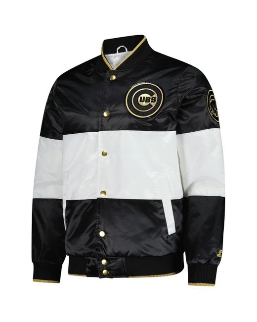Starter Black Chicago Cubs Full-snap Jacket for men