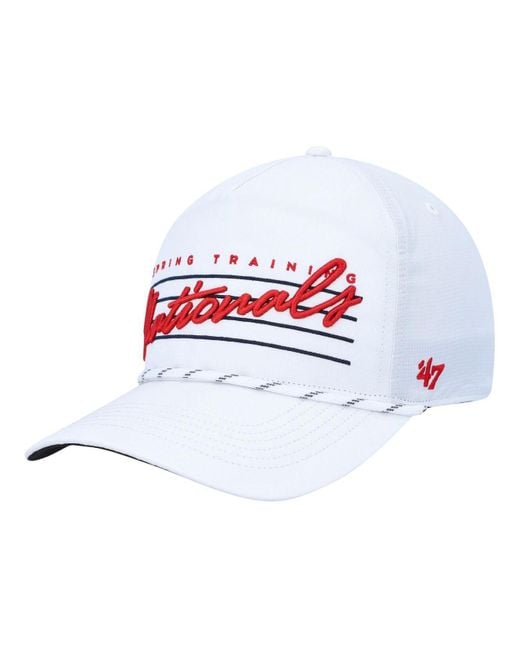 47 Brand White Washington Nationals Downburst Hitch Snapback Hat for ...