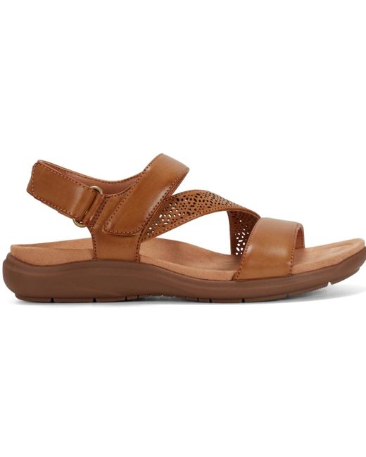 Easy Spirit Brown Whelan Strappy Lightweight Sandals