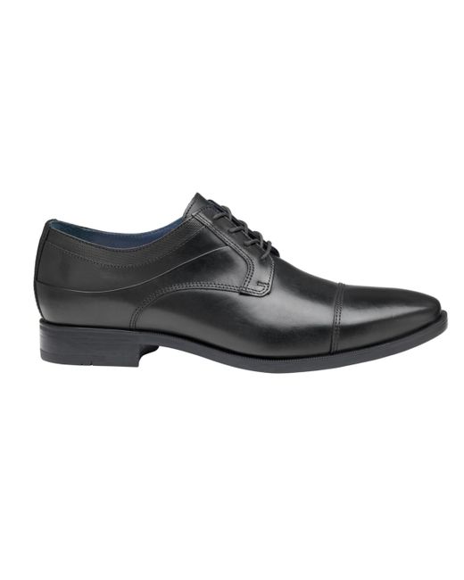 Johnston & Murphy Black Gibbons Cap Toe Oxfords for men