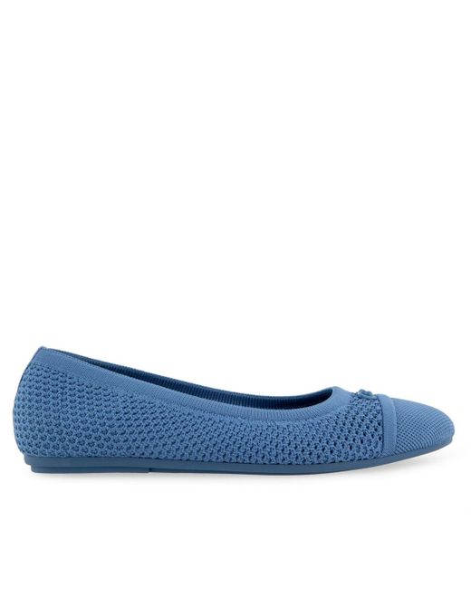 Aerosoles Blue Annelie Round Toe Ballet Flats