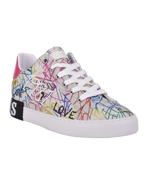 Guess Metallic Pathin Lace-up Sneakers