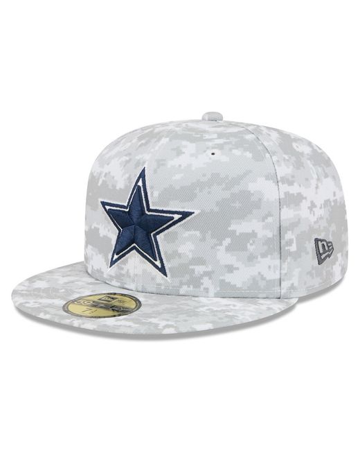 KTZ Blue Dallas Cowboys 2025 Salute To Service Fan Pack 59fifty Fitted Hat for men
