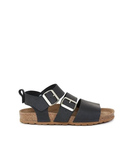 Celtic & Co. Black An Elegant Triple Strap Sandal