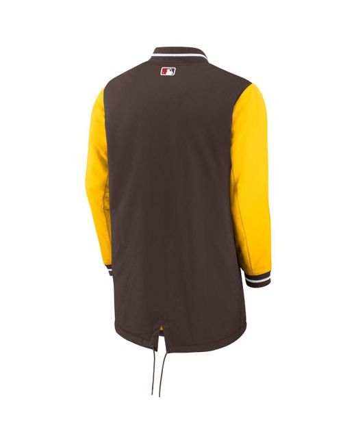 Nike Brown San Diego Padres City Connect Dugout Full-zip Jacket for men