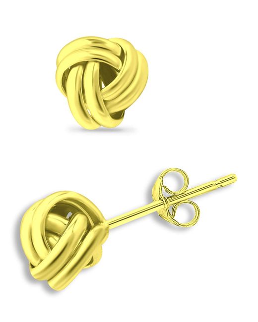 Giani Bernini Metallic Double Love Knot Stud Earrings In Silver Or 18k Gold Over Silver, Created For Macy's