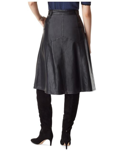 Sam Edelman Clover Paneled Slit front A line Skirt in Blue Lyst