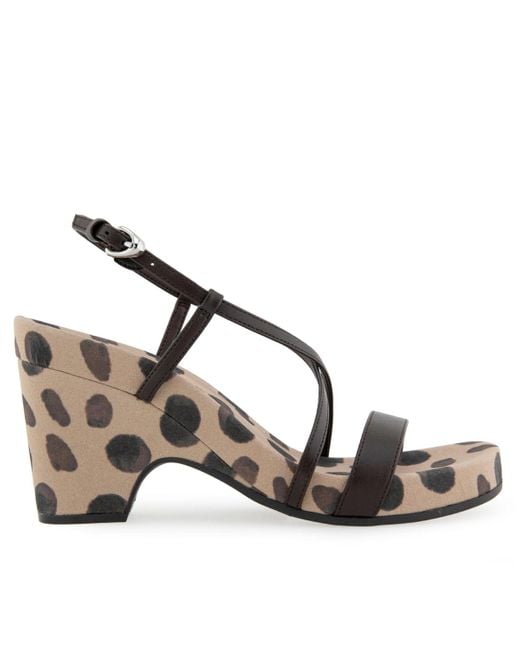 Aerosoles Metallic Miles Round Toe Wedge Sandals