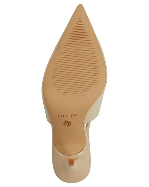 ALDO White Lysandre Pointed-toe Slingback Pumps