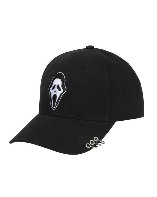 Ghostface Black Character Embroidered Aop Baseball Cap for men
