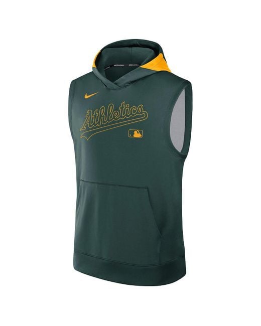 Nike Green Athletics Authentic Collection Performance Sleeveless Pullover Hoodie for men