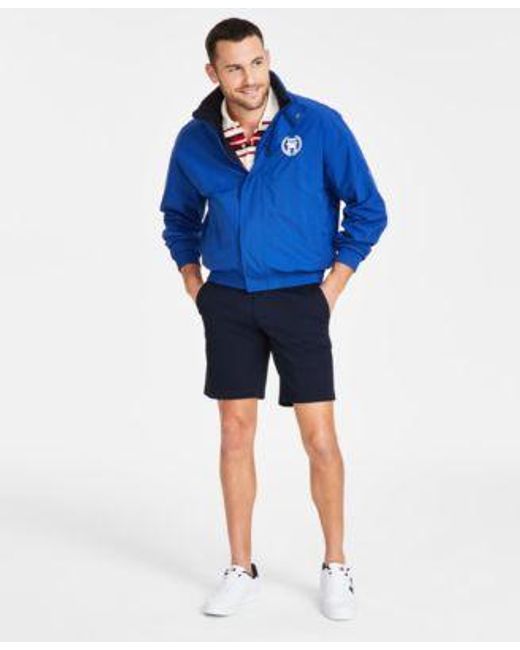 Tommy Hilfiger Blue Reversible Jacket Polo Shirt Brooklyn 1985 9 Shorts for men