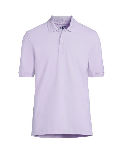 Lands' End Purple Short Sleeve Comfort-first Mesh Polo Shirt for men