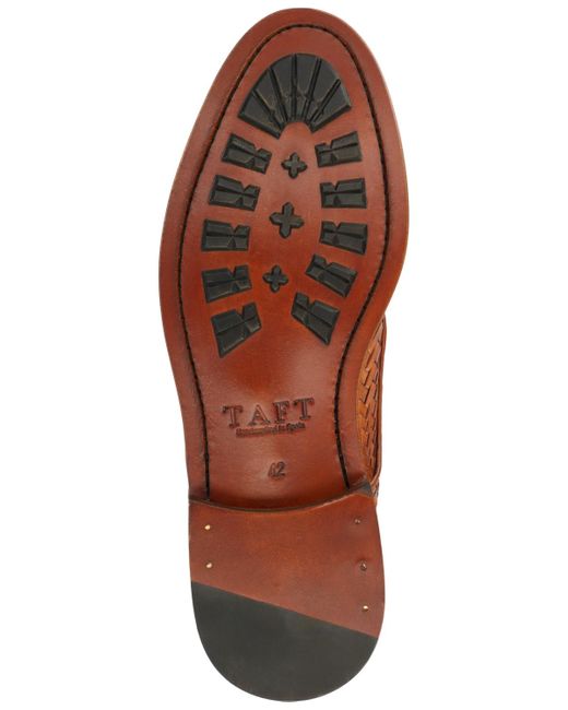 Taft Brown Rome Woven Handcrafted Full-grain Leather Dress Lace-up Boot for men