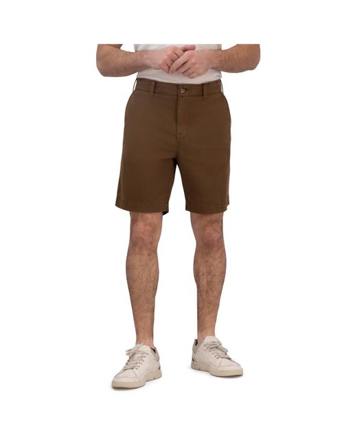 Lucky Brand Natural 9" Stretch Twill Flat Front Shorts for men