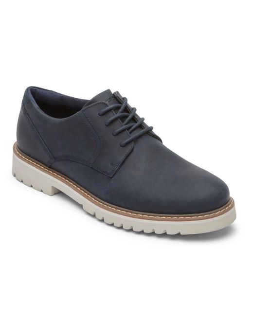 Rockport Blue Maverick Plain Toe Oxford Shoes for men