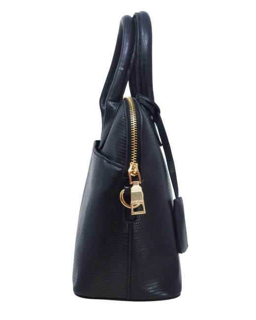 Bebe Fabiola Stamped Lizard Dome Satchel In Black Lyst Bebe Fabiola Stamped Lizard Dome Satchel In Black Lyst