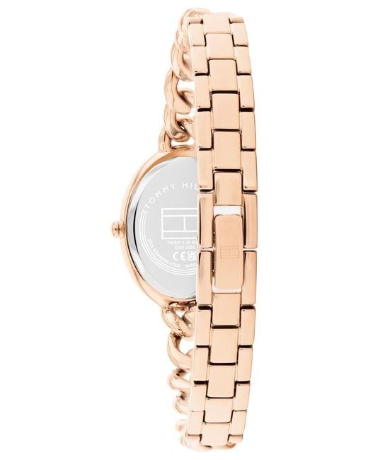 Tommy Hilfiger Metallic Quartz Tone Stainless Steel Chain Bracelet Watch