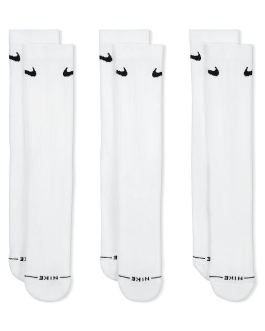 Nike White Everyday Elevated Crew Socks for men