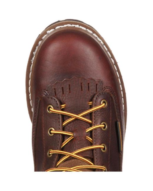 Georgia Boot Brown Waterproof Lace-to-toe Work Boot for men