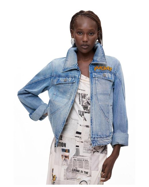 Desigual Blue Disney Printed Jacket