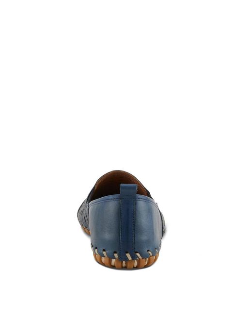 Spring Step Blue Kapri Flexible Leather Loafer