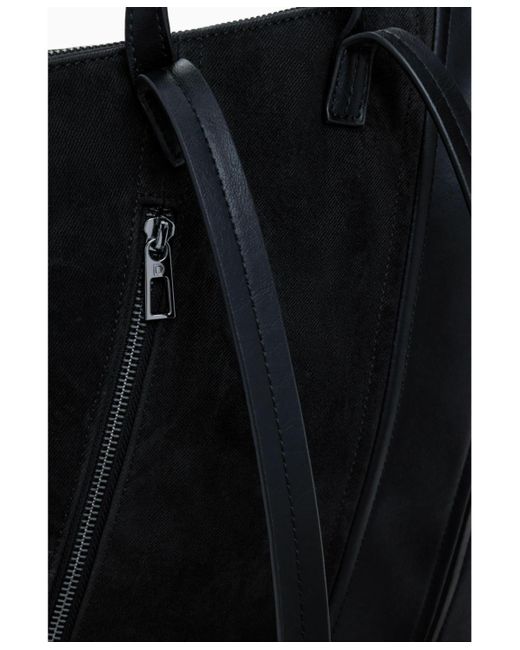 Desigual Black Small Corset-effect Leather Backpack