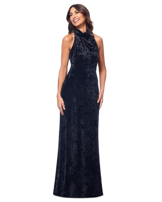 Betsy & Adam Abito Lungo Da Sera Con Spalline Di Strass E Scollo Halter Per Donna