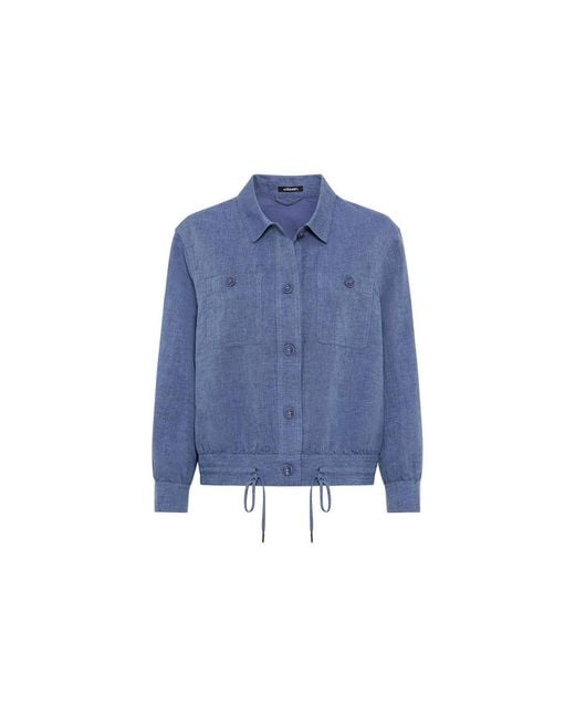 Olsen Blue Linen-cotton Jacket