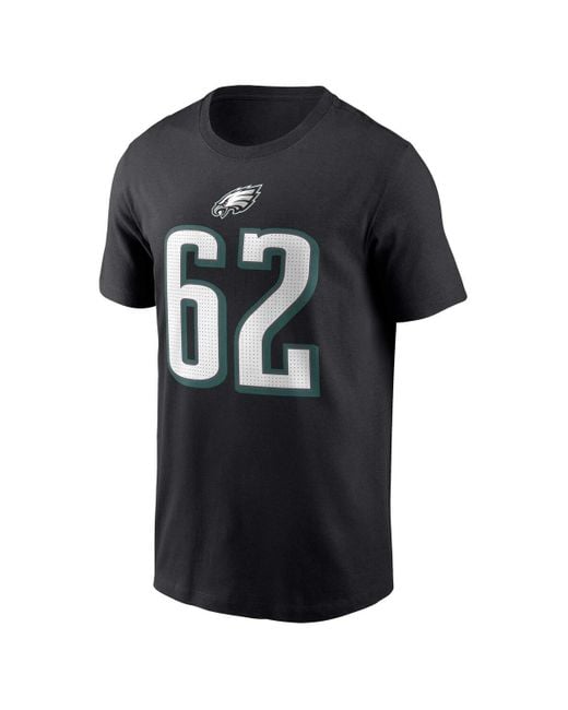 Nike Black Jason Kelce Philadelphia Eagles Player Name And Number T-shirt for men