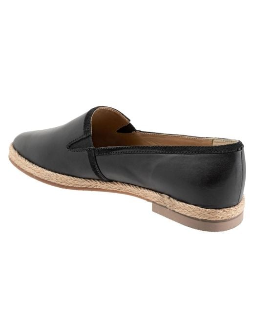 Trotters Black Estelle Flat