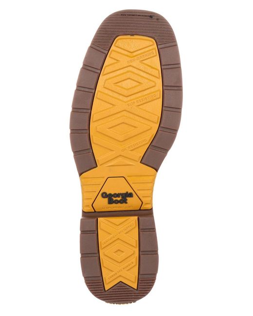 Georgia Boot Brown Carbo-tec Lt Waterproof Pull-on Work Boot for men