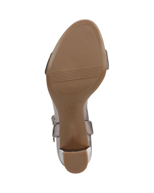 Naturalizer Metallic Bristol Block Heel Dress Sandals