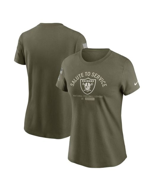 Nike Green Las Vegas Raiders 2025 Salute To Service Sideline T-shirt