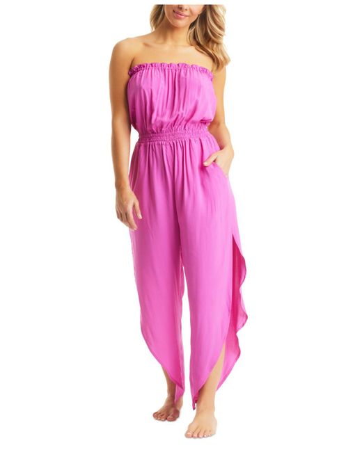Bar iii ruffled outlet jumpsuit