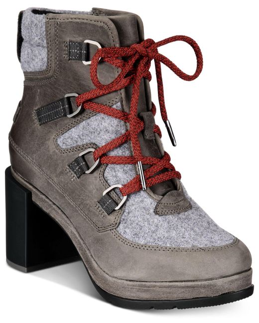 sorel red lace boots
